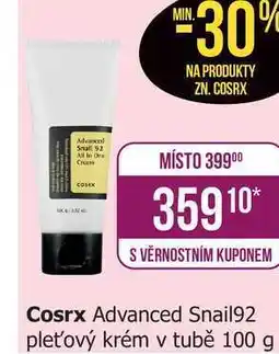 Teta Cosrx Advanced Snail92 pleťový krém v tubě 100 g nabídka
