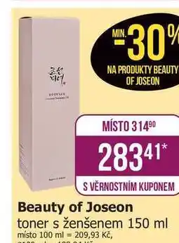 Teta Beauty of Joseon toner s ženšenem 150 ml nabídka