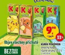 Penny Market KUBÍK POKÉMON ovocný nápoj různé druhy, 0,2 l nabídka