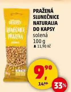 Penny Market PRAŽENÁ SLUNEČNICE NATURALIA DO KAPSY solená, 100 g nabídka