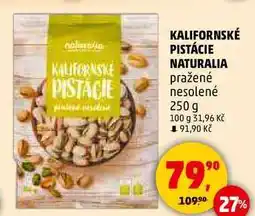 Penny Market KALIFORNSKÉ PISTÁCIE NATURALIA pražené nesolené, 250 g nabídka