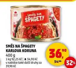Penny Market SMĚS NA ŠPAGETY KARLOVA KORUNA, 400 g nabídka