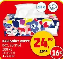 Penny Market KAPESNÍKY WIPPY box, 2vrstvé, 200 ks nabídka