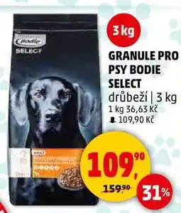 Penny Market GRANULE PRO PSY BODIE SELECT drůbeží, 3 kg nabídka