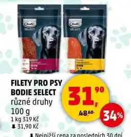 Penny Market FILETY PRO PSY BODIE SELECT různé druhy, 100 g nabídka