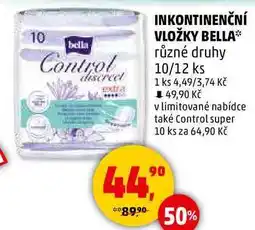 Penny Market INKONTINENČNÍ VLOŽKY BELLA různé druhy, 10/12 ks nabídka