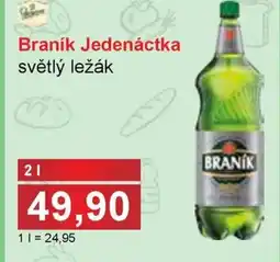 PLUS JIP Braník Jedenáctka světlý ležák nabídka