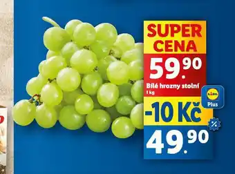 Lidl Bílé hrozny stolní nabídka
