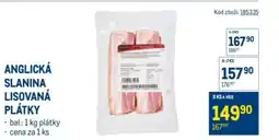 Makro Anglická slanina lisovaná plátky nabídka