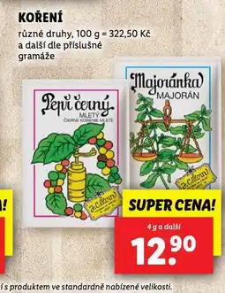 Lidl Koření nabídka