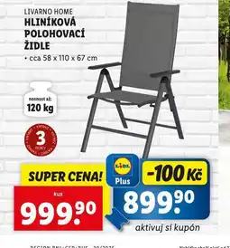 Lidl Hliníková polohovací židle nabídka