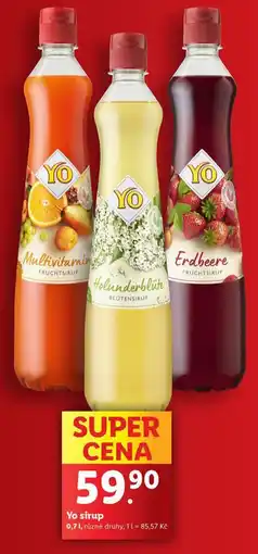 Lidl Yo sirup nabídka