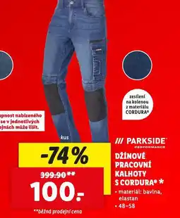 Lidl Džínové pracovní kalhoty s cordura nabídka