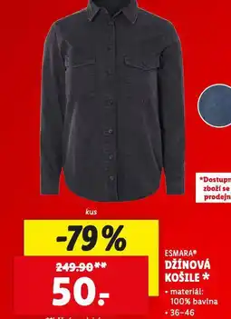 Lidl Džínová košile nabídka