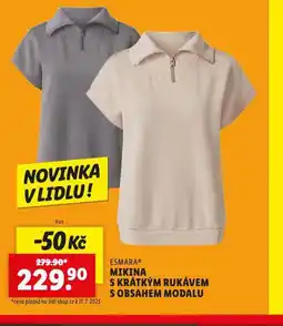 Lidl Mikina s krátkým rukávem s obsahem modalu nabídka