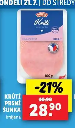 Lidl Krůtí prsní šunka nabídka