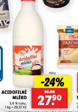 Lidl Aqcidofilní mléko nabídka