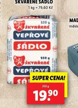 Lidl Škvařené sádlo nabídka