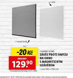 Lidl Závěs proti hmyzu s magnetickým uzávěrem nabídka