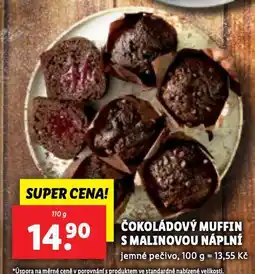 Lidl Čokoládový muffin s malinovou náplní nabídka