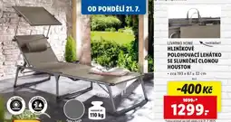 Lidl Hliníkové polohovací lehátko se sluneční clonou houston nabídka
