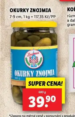 Lidl Okurky znojmia nabídka