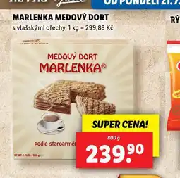 Lidl Marlenka medový dort nabídka