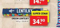 Lidl Orion lentilky nabídka