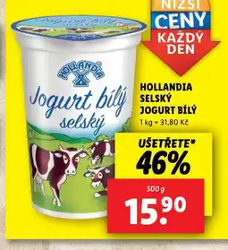 Lidl Hollandia selský jogurt bílý nabídka
