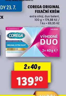 Lidl Corega original fixační krém nabídka