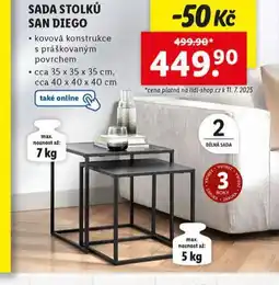 Lidl Sada stolků san diego nabídka