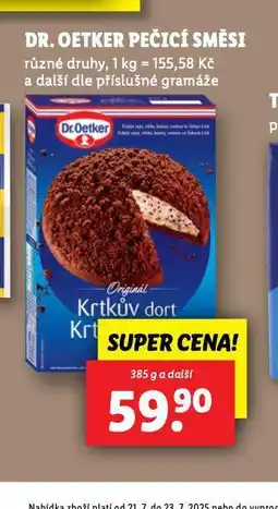 Lidl Dr. oetker pečící směsi nabídka