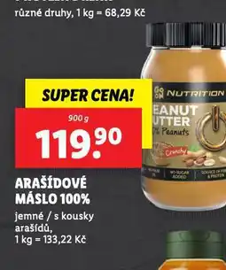 Lidl Arašídové máslo 100% nabídka