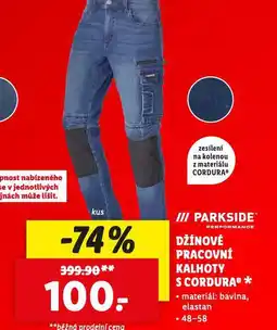 Lidl Džínové pracovní kalhoty s cordura nabídka