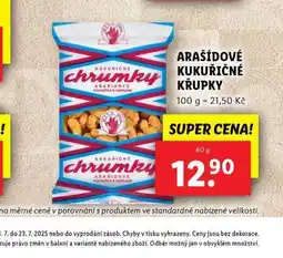 Lidl Arašídové kukuřičné křupky nabídka