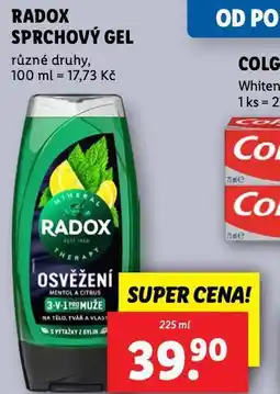 Lidl Radox sprchový gel nabídka