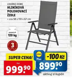 Lidl Hliníková polohovací židle nabídka