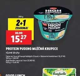 Lidl Protein puding mléčná krupice nabídka