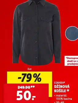 Lidl Džínová košile nabídka