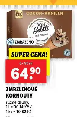 Lidl Zmrzlinové kornouty nabídka