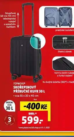 Lidl Skořepinový příruční kufr 30 l nabídka