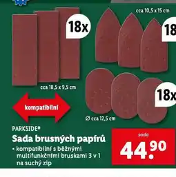 Lidl Sada brusných papírů nabídka