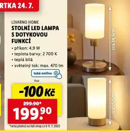 Lidl Stolní led lampa s dotykovou funkcí nabídka