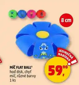 Penny Market MÍČ FLAT BALL hod' disk, chyť míč, různé barvy, 1 ks nabídka