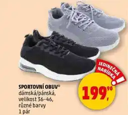 Penny Market SPORTOVNÍ OBUV dámská/pánská, velikost 36-46, různé barvy, 1 pár nabídka