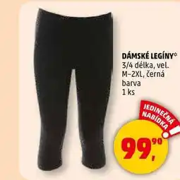 Penny Market DÁMSKÉ LEGÍNY 3/4 délka, vel. M-2XL, černá barva, 1 ks nabídka