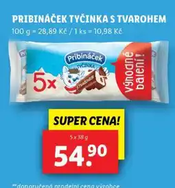 Lidl Pribináček Tyčinka s tvarohem nabídka