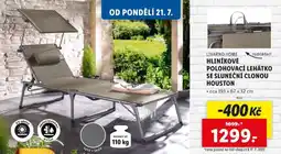 Lidl LIVARNO HOME Hliníkové polohovací lehátko se sluneční clonou HOUSTON nabídka
