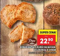 Lidl Kebab kapsa s kuřecím masem, zeleninou a sýrem nabídka