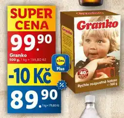 Lidl Granko Rychle rozpustné kakao nabídka